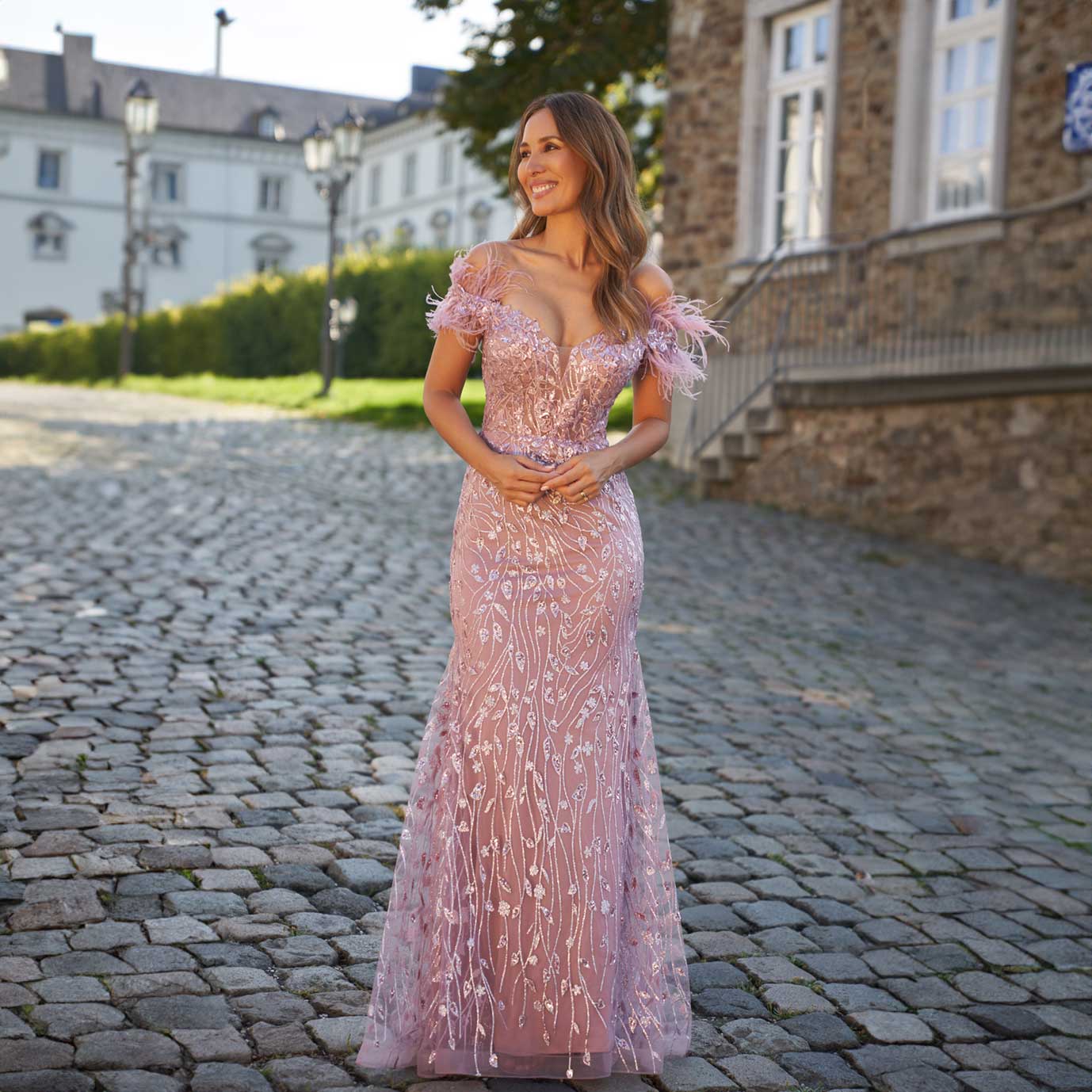 Funkelndes Abiballkleid